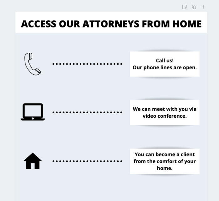 access our attorneys from home