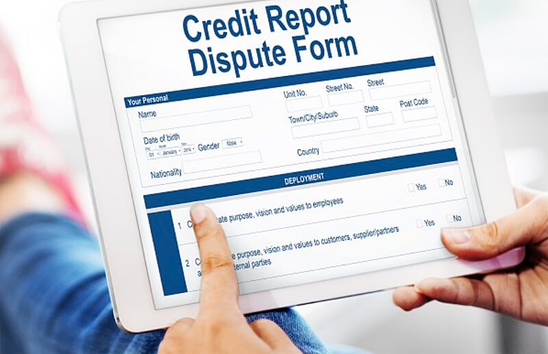 credit report dispute form