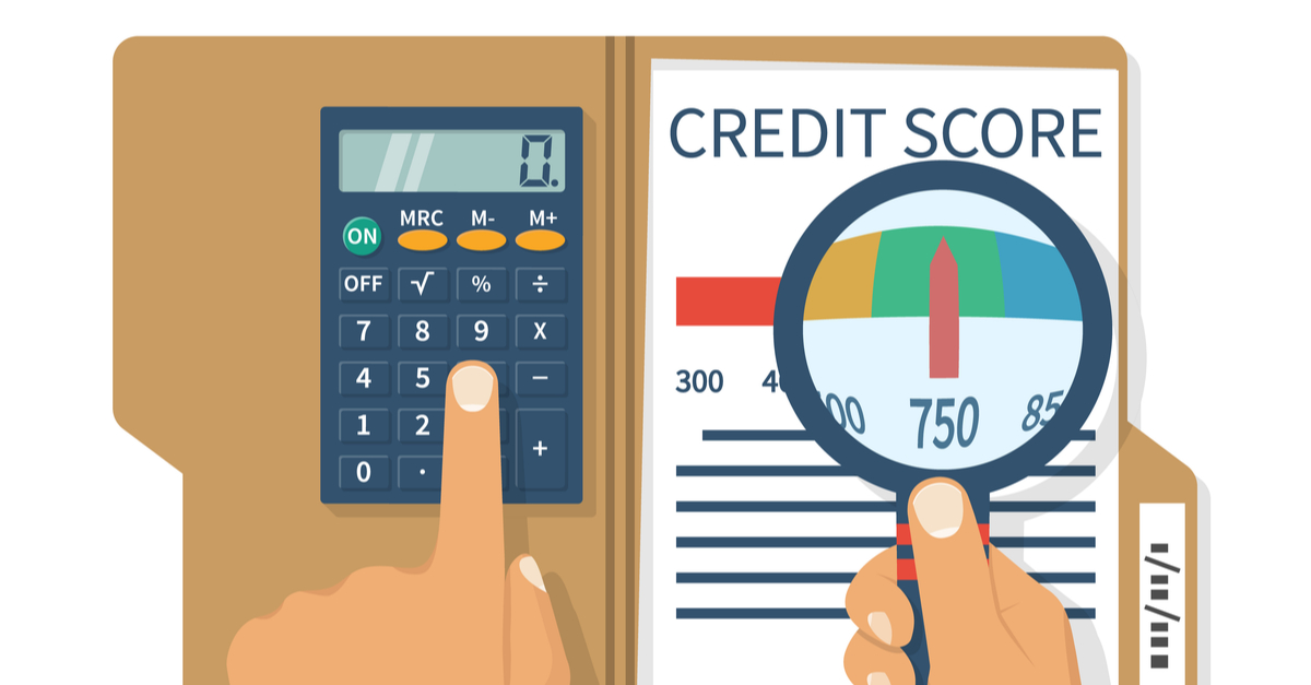 calculating credit score with a calculator
