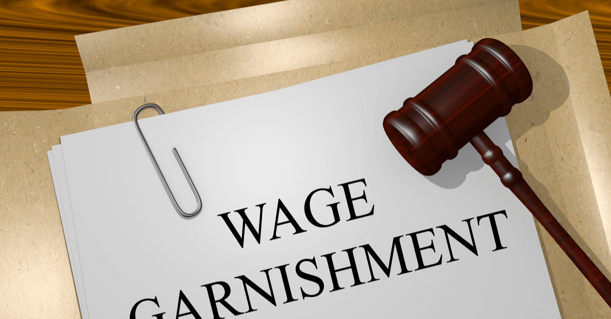 wage garnishment title on legal documents