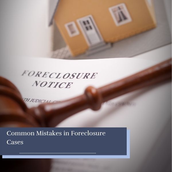 Gavel on top of foreclosure notice document