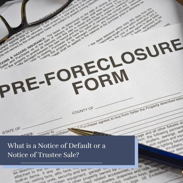 Pre-foreclosure form document