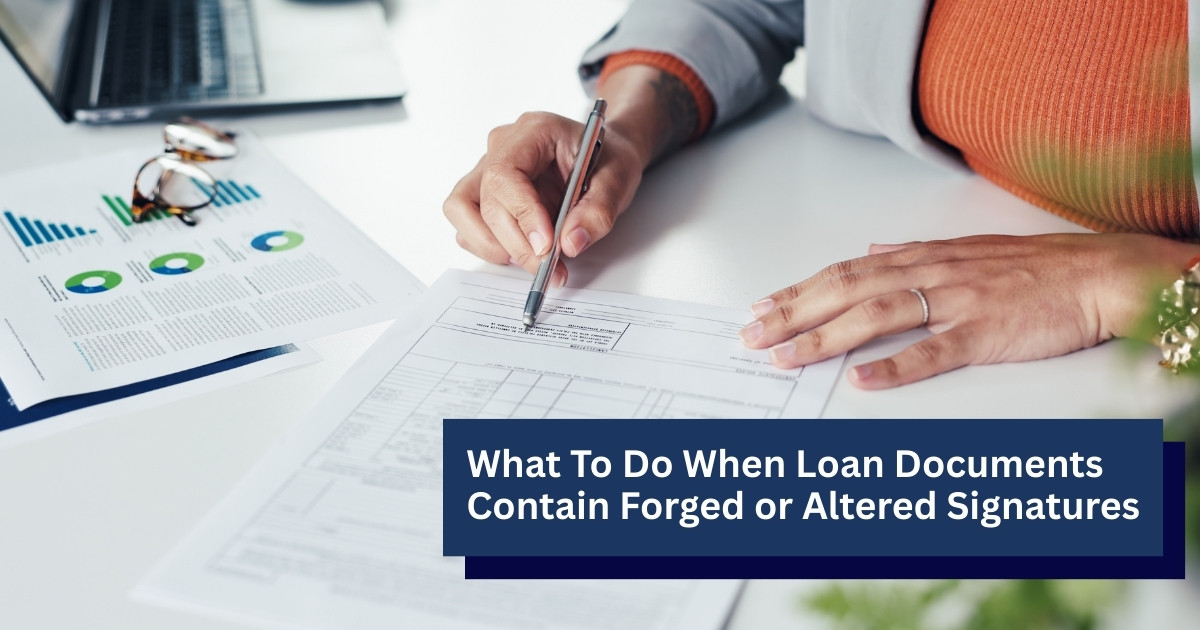 What Homeowners Can Do When Loan Documents Contain Forged or Altered Signatures